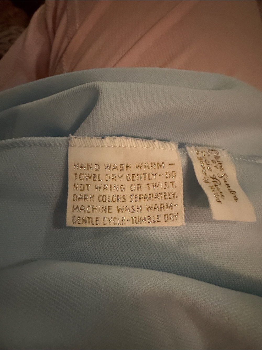 Vintage Blue Lace Trim Nightgown Sleepwear - Picture 8 of 9